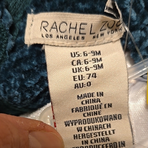 Rachel Zoe Kids Green Chenille Sweater Dress Set Size 6-9 Months - Picture 2 of 6